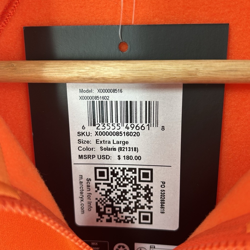 Arc'teryx Kyanite Jacket Women's XL Orange Full Zip Gorpcore Fleece NWT - Picture 7 of 7